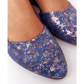 Balerini din piele albastru maro Maciejka 4972A-17 albastru marin 1