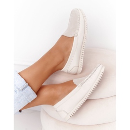 S.Barski Mocasini din piele pentru femei S. Barski 97630 Ecru 1