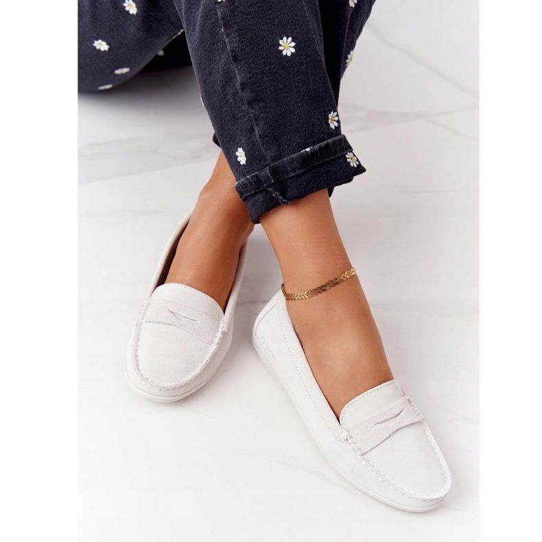 Mocasini din piele întoarsă Big Star HH274665 Ecru bej 1