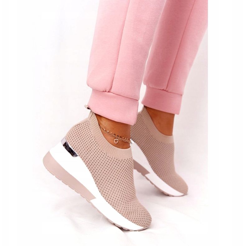 Adidași ajurati Slip-On On Wedge Beige HO248 Harmony bej 2