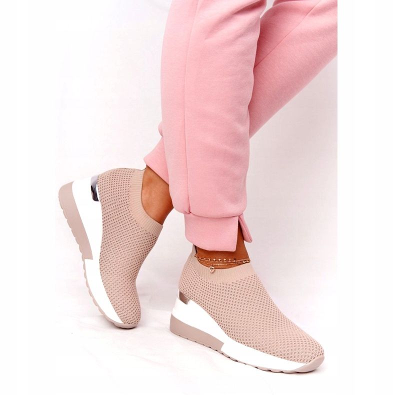 Adidași ajurati Slip-On On Wedge Beige HO248 Harmony bej 3