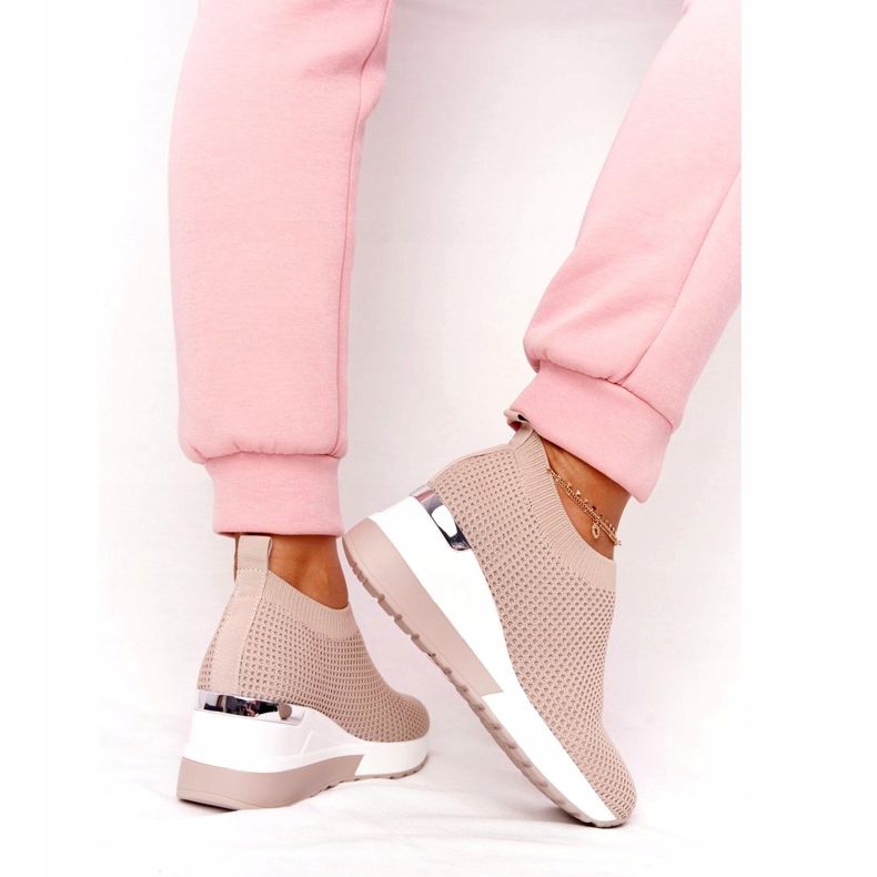 Adidași ajurati Slip-On On Wedge Beige HO248 Harmony bej 4