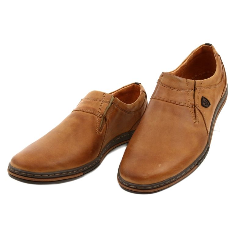 Polbut Pantofi bărbați piele 362 ghimbir bej galben 1