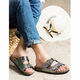 SHELOVET Papuci cu efect Holo negru 2