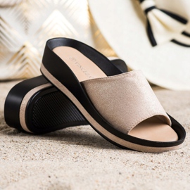 Papuci casual VINCEZA bej 1