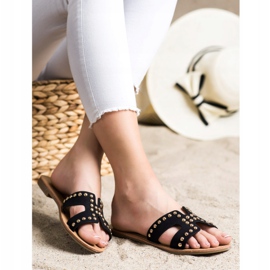 Papuci eleganți VINCEZA negru 1