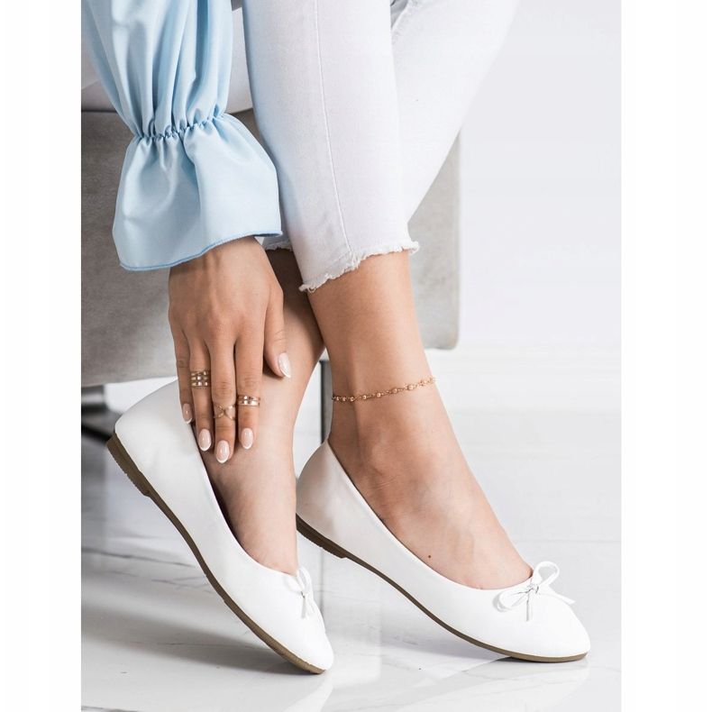 Diamantique Balerini clasice alb 2