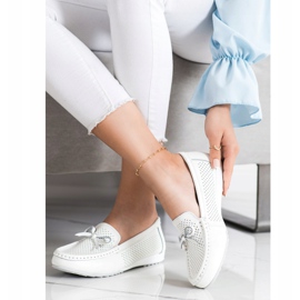 Goodin Pantofi din piele cu arc alb 1