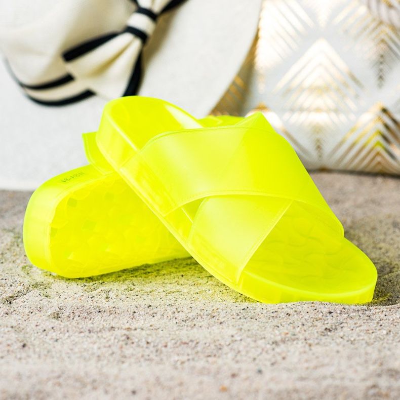 SHELOVET Papuci de cauciuc la modă galben 1