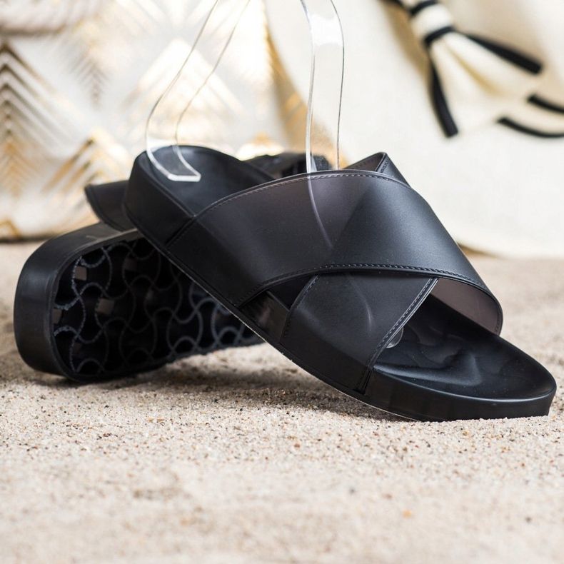 SHELOVET Papuci de cauciuc la modă negru 1