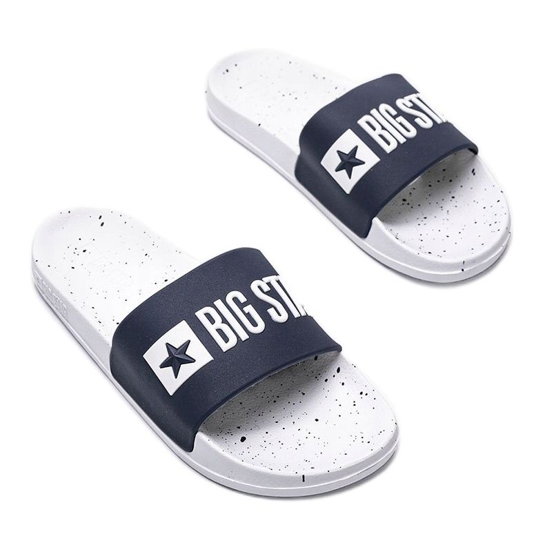 Papuci de casă de culoare albastră bleumarin pentru femei Big Star Sandi albastru marin 1