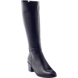 Cizme negre cu toc Anabelle 1180 negru 1