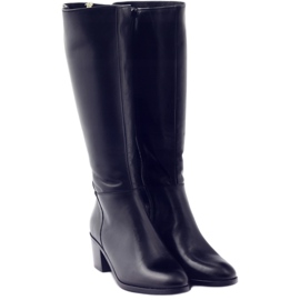 Cizme negre cu toc Anabelle 1180 negru 4