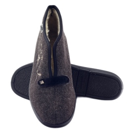 Papuci izolați pentru femei Befado 031d027 maro gri 3 Papuci izolați pentru femei Befado 031d027 maro gri 3