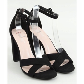 Sandale negre pe stâlp TU133P Negru 1