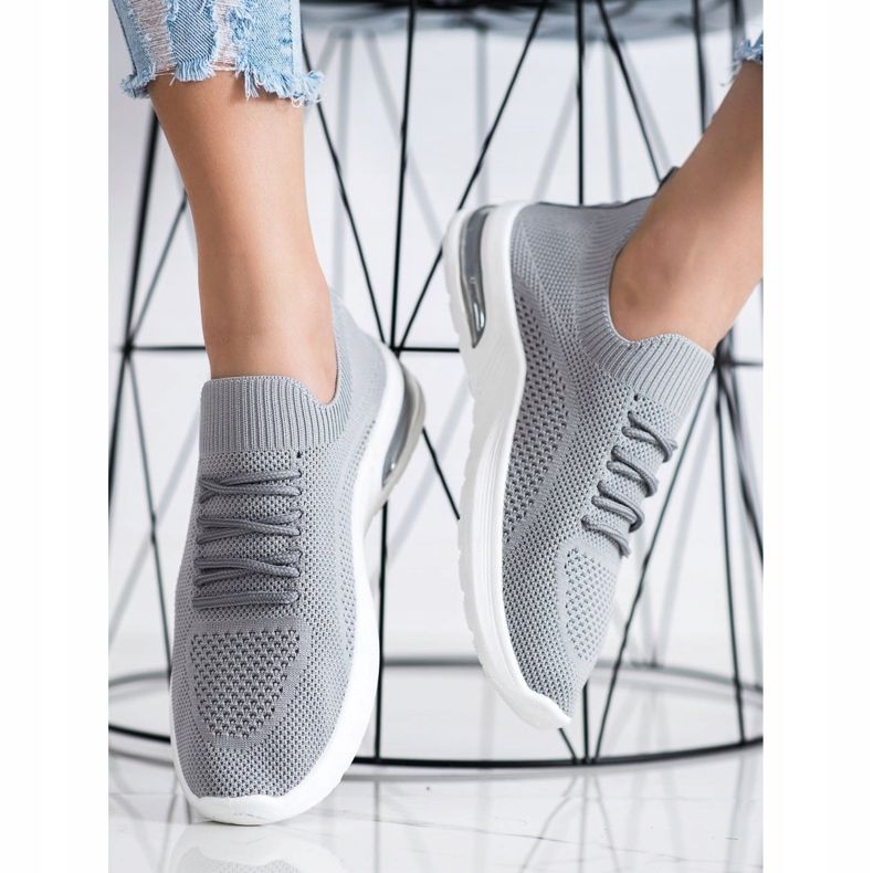 Diamantique Pantofi sport gri 2