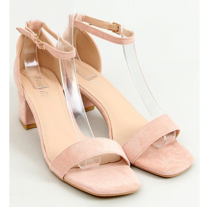 Sandale cu toc mic roz X503-21SA-2 Roz 1
