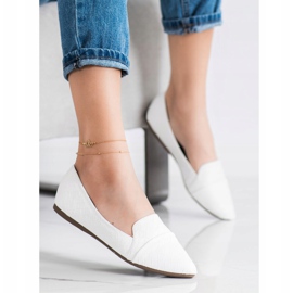 Seastar Balerini la modă cu piele ecologică alb 1 Seastar Balerini la modă cu piele ecologică alb 1