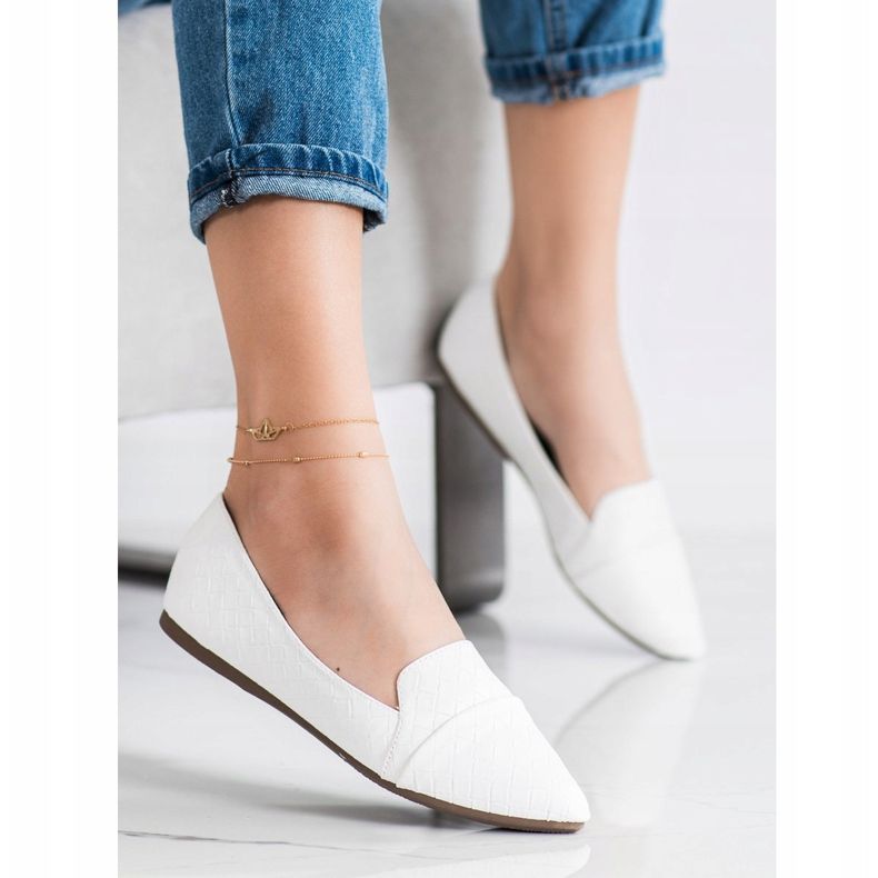 Seastar Balerini la modă cu piele ecologică alb 1 Seastar Balerini la modă cu piele ecologică alb 1