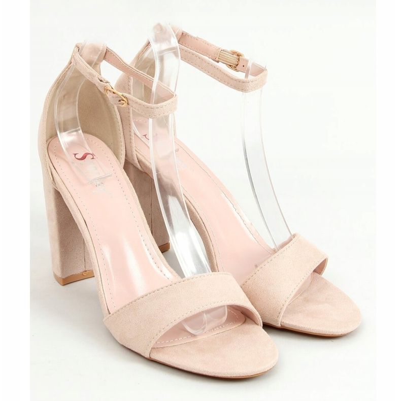 Sandale pe stâlp bej TU132P Bej 1