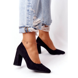 Pompe din piele de căprioară pe o bară Sergio Leone PB216 Negru 3