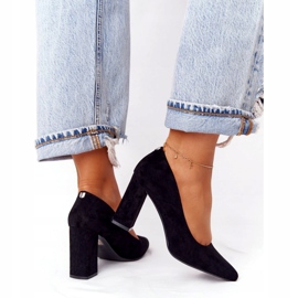 Pompe din piele de căprioară pe o bară Sergio Leone PB216 Negru 4