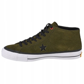 Pantofi Converse One Star Pro Suede Mid M 153474C negru verde 1
