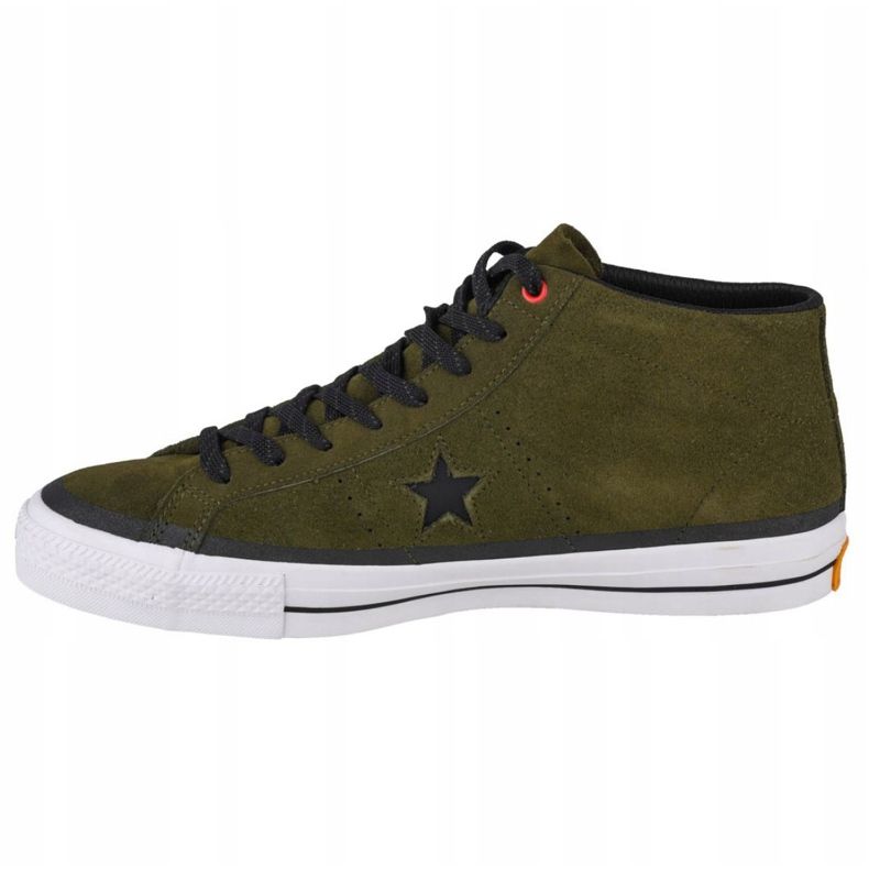 Pantofi Converse One Star Pro Suede Mid M 153474C negru verde 1
