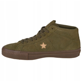 Pantofi Converse One Star Pro Suede Mid M 157869C verde 1