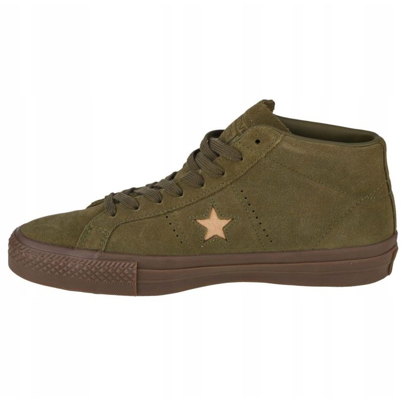 Pantofi Converse One Star Pro Suede Mid M 157869C verde 1