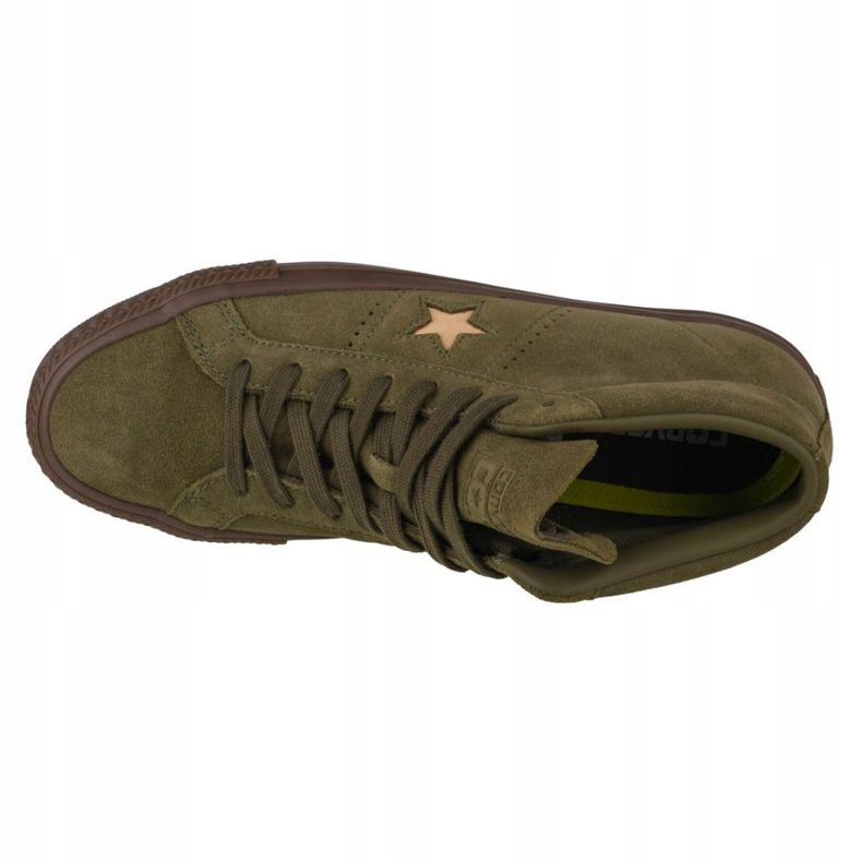Pantofi Converse One Star Pro Suede Mid M 157869C verde 2