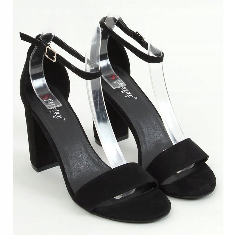 Sandale negre pe post AF03P Negru 1