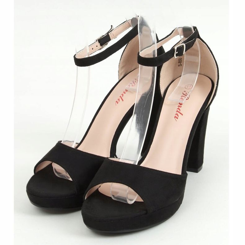 Sandale cu platformă neagră S-850 negre negru 1