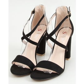 Sandale negre pe stâlp GG-88P Negru 1