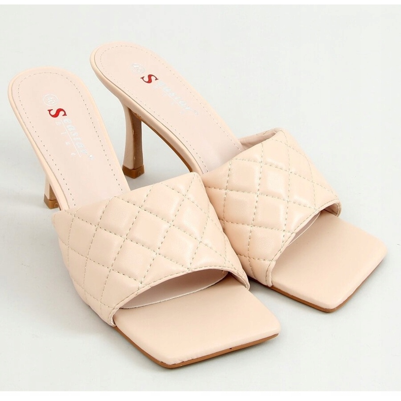 Papuci bej matlasati T367P bej 1