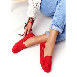 PH1 Mocasini de piele roșie San Marino din piele de căprioară roșu 1