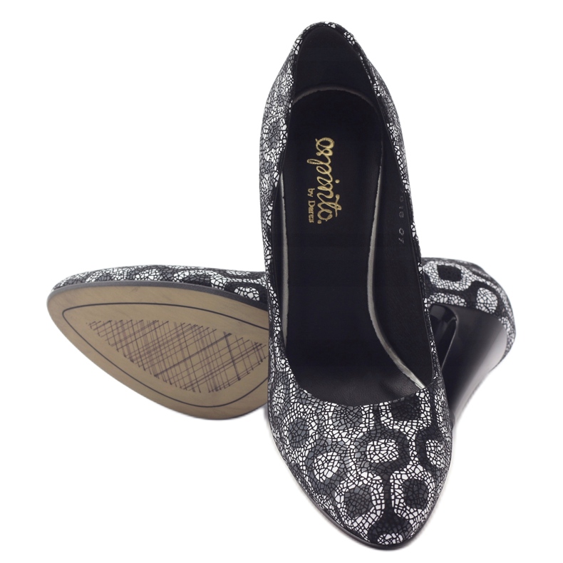 Espinto Pompă pe toc negru / alb 3