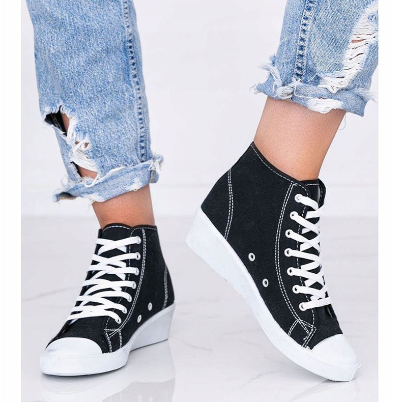 Adidași negri până la gleznă pe panoul Marine negru 1 Adidași negri până la gleznă pe panoul Marine negru 1