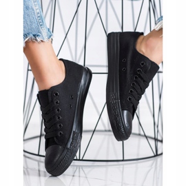 SHELOVET Adidași negri sport negru 1