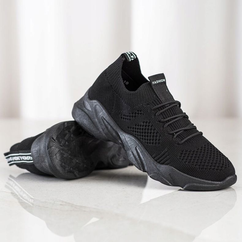 SHELOVET Pantofi sport de alunecare negru 1