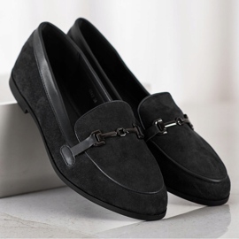Coura Mocasini cu ornament negru 2