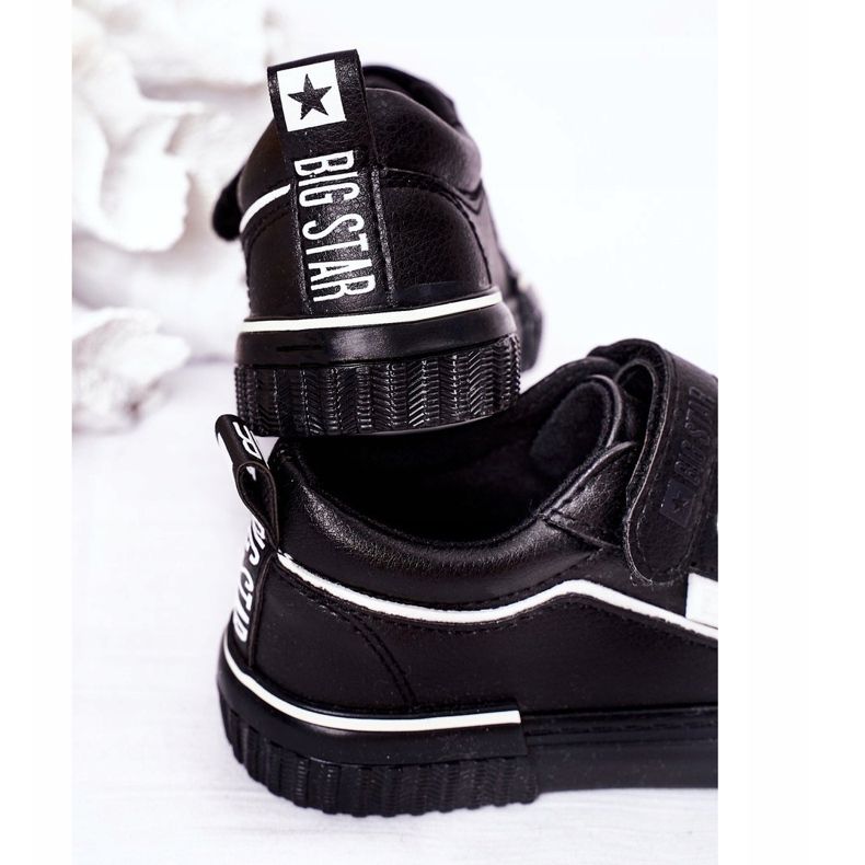 Adidași din piele pentru copii cu velcro Big Star HH374029 Negru 1