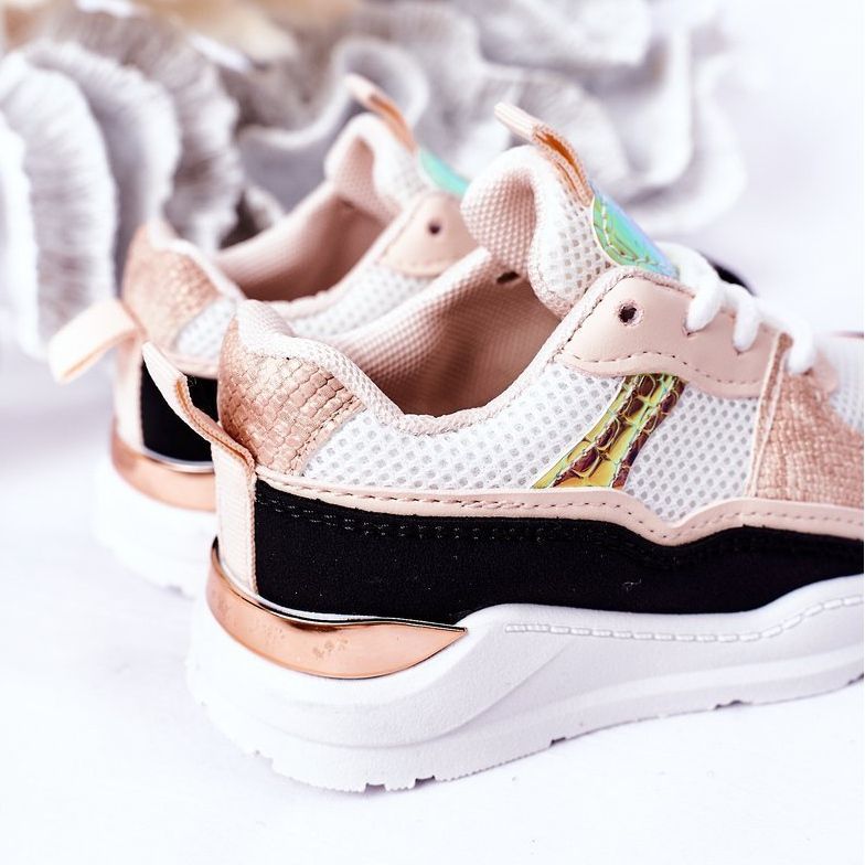 Pantofi sport pentru copii Adidași Negru-Roz Timp de joc alb 1