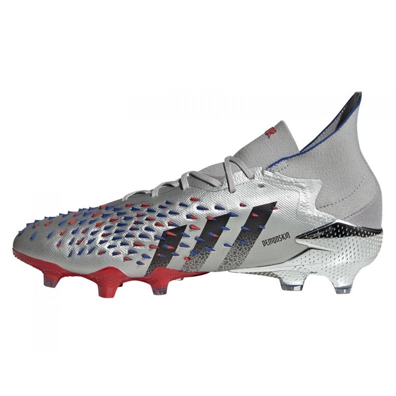Ghete de fotbal Adidas Predator Freak.1 Fg M FY1050 gri argint 1 Ghete de fotbal Adidas Predator Freak.1 Fg M FY1050 gri argint 1