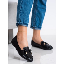 Kayla Mocasini casual din piele ecologică negru 1