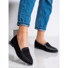 Coura Lordii clasici din piele de căprioară negru 1