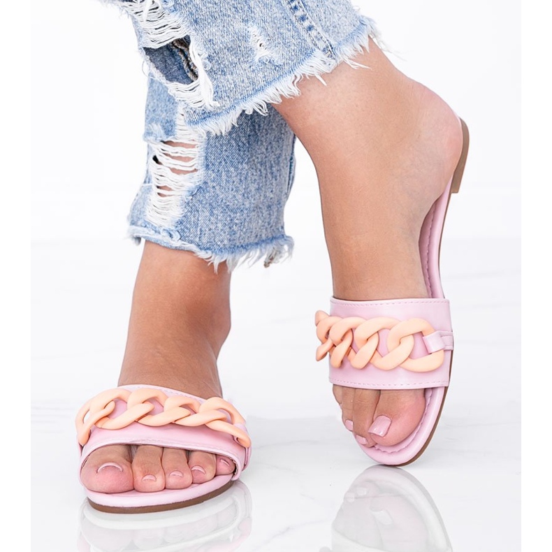 Papuci roz cu lanț Colorado 1 Papuci roz cu lanț Colorado 1