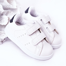 Adidași pentru copii albi și bleumarin din California, cu velcro 2