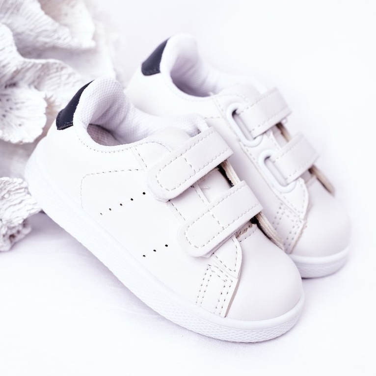 Adidași pentru copii albi și bleumarin din California, cu velcro 2