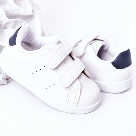 Adidași pentru copii albi și bleumarin din California, cu velcro 1